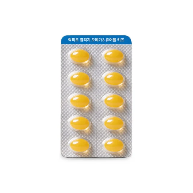 락피도 rTG 오메가3 츄어블 키즈 어린이영양제 EPA DHA 비타민E 90캡슐, 2개