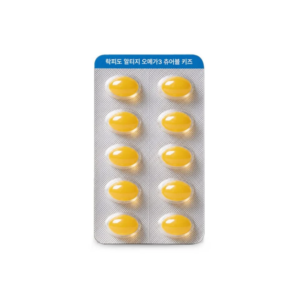 락피도 rTG 오메가3 츄어블 키즈 어린이영양제 EPA DHA 비타민E 90캡슐, 2개
