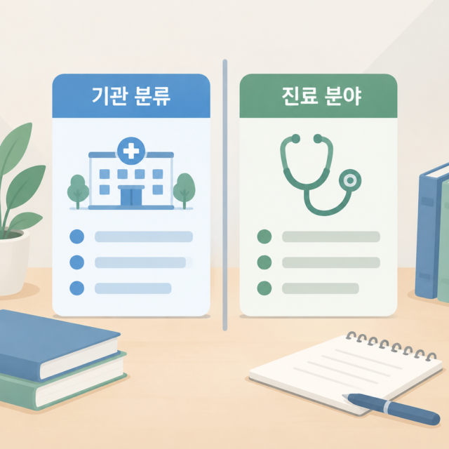 AI 생성 설명 이미지 1: 안산한의원 정보에서 종별과 진료과목 표기 구분하기